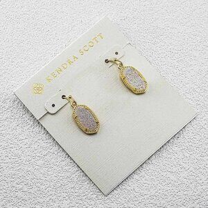 Kendra Scott White Crystal Spike Earrings